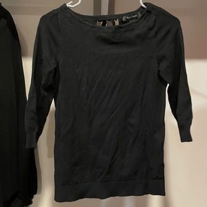 White House black market black bow sweater bling